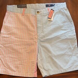 NWT Vineyard Vine Men's Seersucker Striped Shorts Size 36
